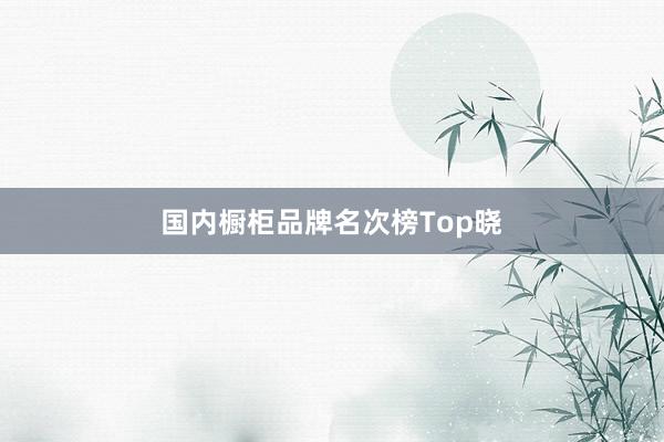 国内橱柜品牌名次榜Top晓